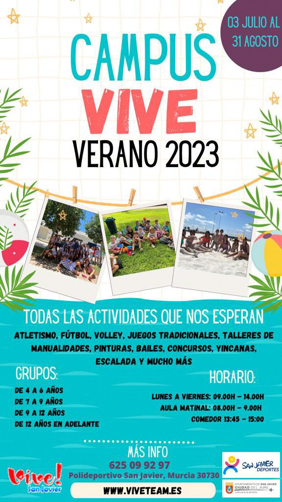 Escuela de verano VIVE 2023 San Javier